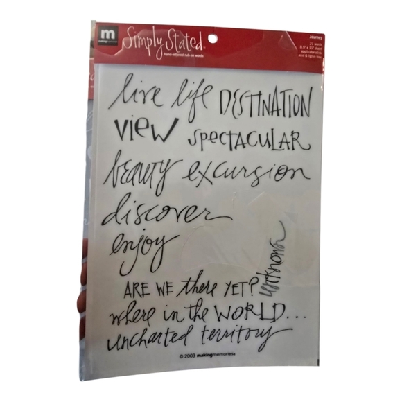 Making Memories Simply Stated And American Crafts Mini Marks Scrapbook Transfers - Picture 9 of 16